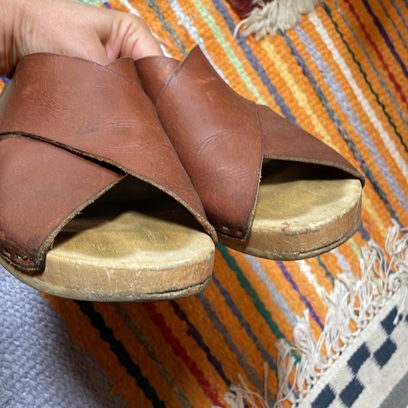 No. 6 Frieda clog brown chestnut leather size 42 - Picture 6 of 14